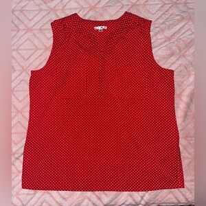 Red Polka Dot Sleeveless Camisole